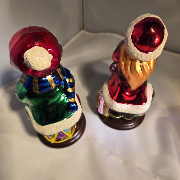 Thomas Pacconi Classics 30 Yrs Blown Glass Figurine 2004 Girl & Boy w/ Presents - Picture 3 of 7